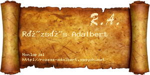 Rózsás Adalbert névjegykártya